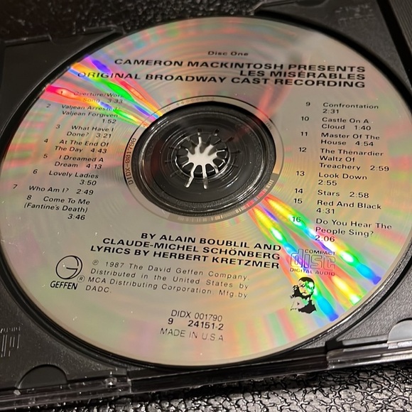 Les Misérables Original‎ Broadway Cast Recording Two Disc Set 1987 EUC Booklet - Picture 5 of 10